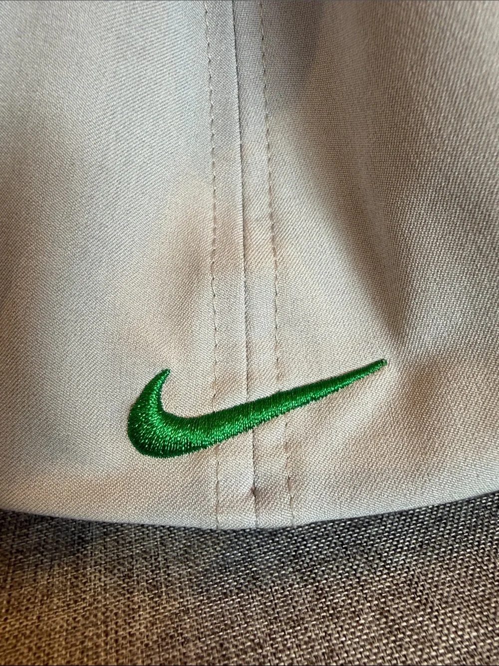 Nike Light Gray Baseball Cap with Green 'O' University of Oregon Logo